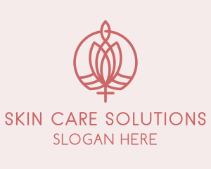 Organic Flower Cosmetics Skin Care  logo design