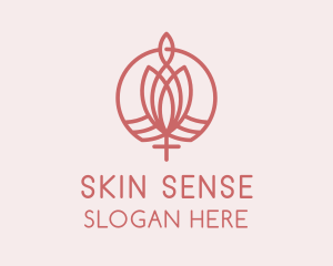 Organic Flower Cosmetics Skin Care  logo design