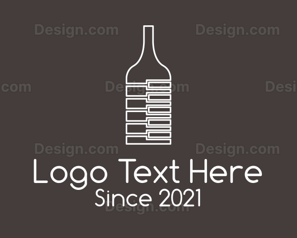 Piano Wine Glass Logo