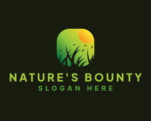 Grass Sun Nature logo design