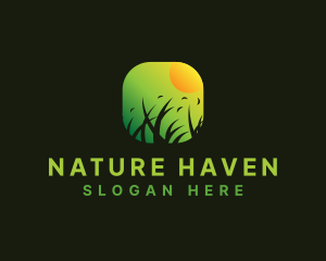 Grass Sun Nature logo design