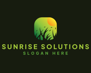 Grass Sun Nature logo design