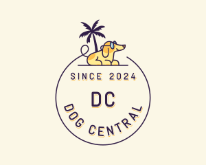 Pet Dog Beach  logo design