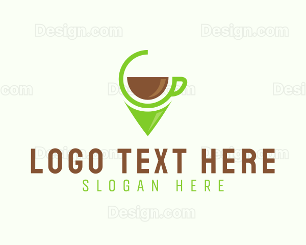 Coffee Pin Location Logo