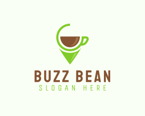 Coffee Pin Location  logo design