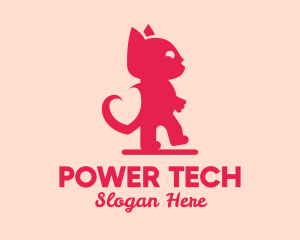 Pink Love Cat  logo