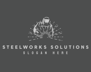 Laborer Welder Metalwork logo design