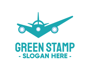 Teal Airplane Checkmark logo