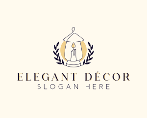 Lamp Candlelight Decor logo design