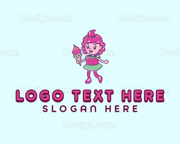 Ice Cream Girl Logo