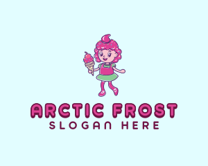 Ice Cream Girl logo design