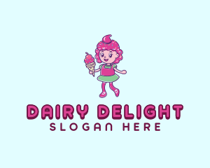 Ice Cream Girl logo design