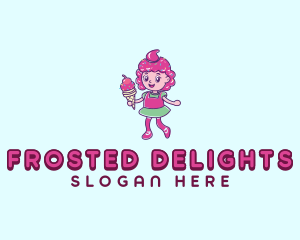 Ice Cream Girl logo design