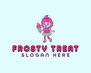 Ice Cream Girl logo design