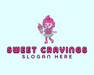 Ice Cream Girl logo design