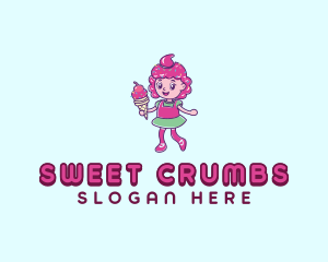 Ice Cream Girl logo design