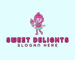 Ice Cream Girl logo design