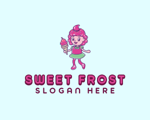 Ice Cream Girl logo design