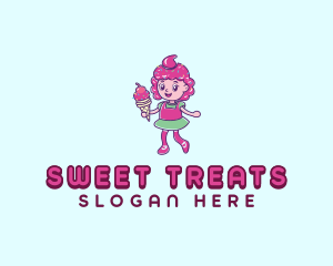 Ice Cream Girl logo design