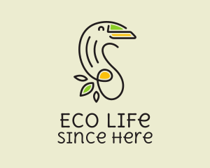 Feminine Eco Toucan logo design