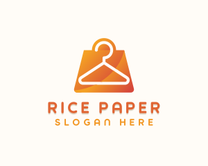 Fashion Hanger Paper Bag logo design