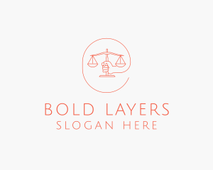 Hand Law Scale  logo design