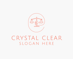 Hand Law Scale  logo design