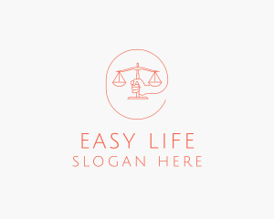 Hand Law Scale  logo design