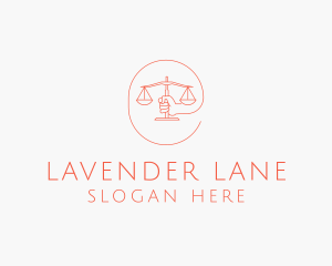 Hand Law Scale  logo design