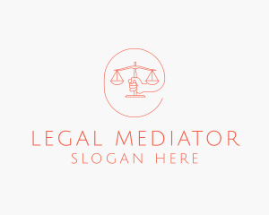 Hand Law Scale  logo design