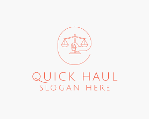 Hand Law Scale  logo design