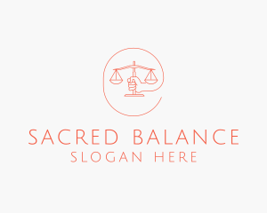 Hand Law Scale  logo design