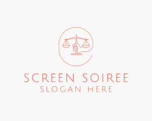 Hand Law Scale  logo design