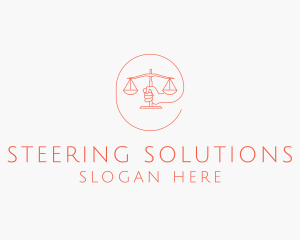 Hand Law Scale  logo design