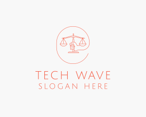 Hand Law Scale  logo design