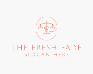 Hand Law Scale  logo design