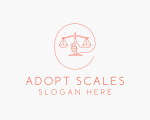 Hand Law Scale  logo design