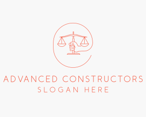 Hand Law Scale  logo design