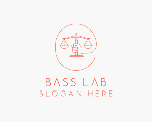 Hand Law Scale  logo design