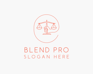 Hand Law Scale  logo design