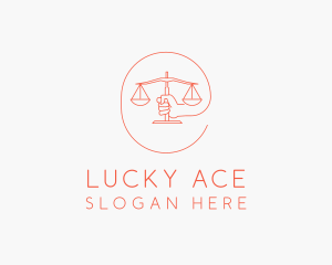 Hand Law Scale  logo design