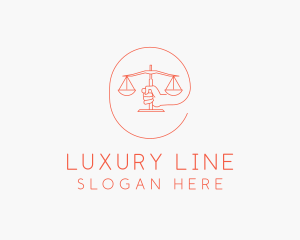 Hand Law Scale  logo design