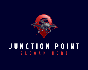 Location Pin Drone Surveillance logo design