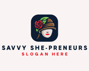 Rose Hat Fashion logo design