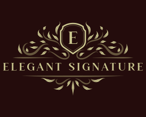 Luxury Ornament Shield logo design