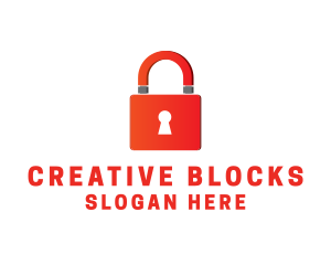 Magnet Lock Security logo design