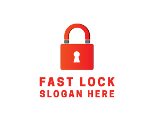 Magnet Lock Security logo design