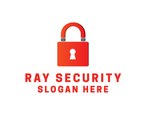 Magnet Lock Security logo design