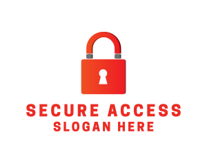 Magnet Lock Security logo design