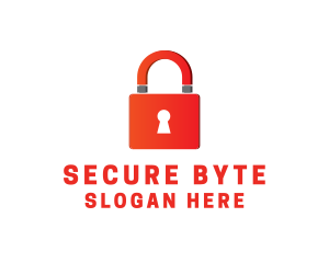 Magnet Lock Security logo design